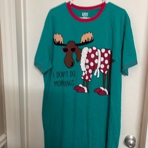 Lazy One .  I Don’t Do Mornings Night Shirt.